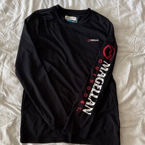 Magellan Outdoors Black Long Sleeve‎ with Red Accents